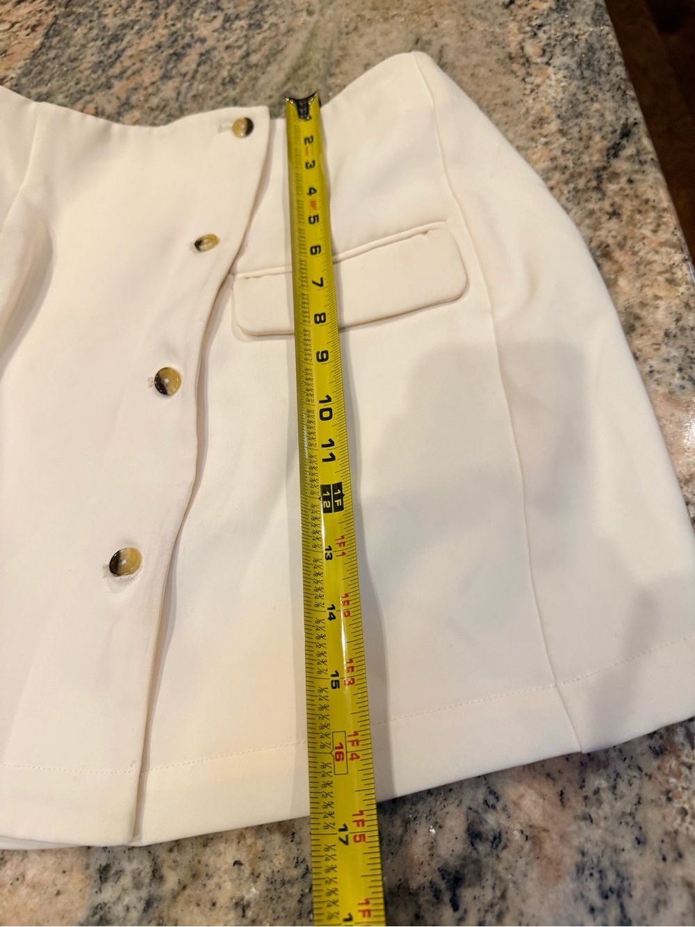Lovers + Friends White Button Front Lined Mini Skirt Size S NWOT - Picture 5 of 11